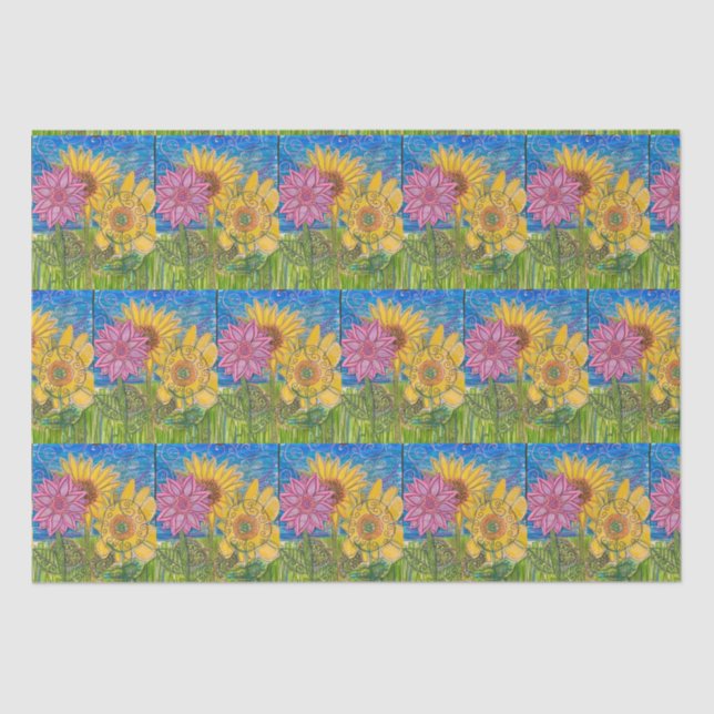 Papier Mousseline Collaboration Sunflower (Recto)