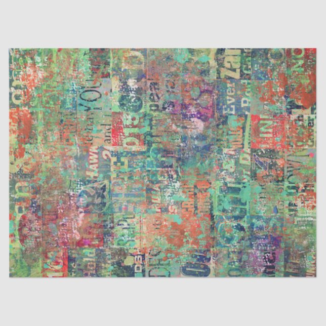 Papier Mousseline Collage d'art Tissu ou papier découpage (Recto)