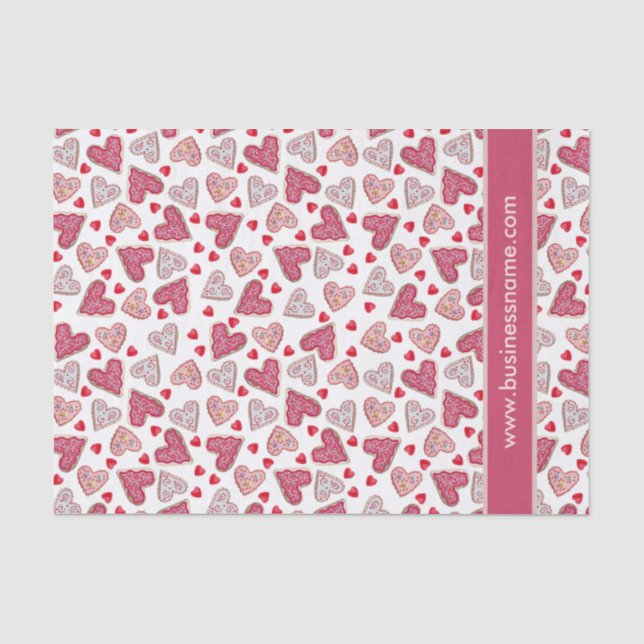 Papier Mousseline Collage de cookies Valentine (Recto)