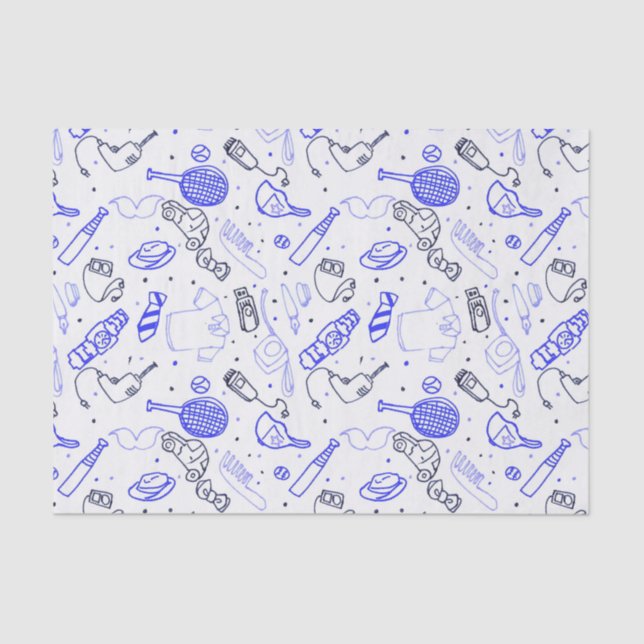 Papier Mousseline Collage de fête des pères (Recto)