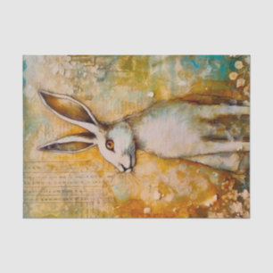 Papier Mousseline Collage de lapin vintage