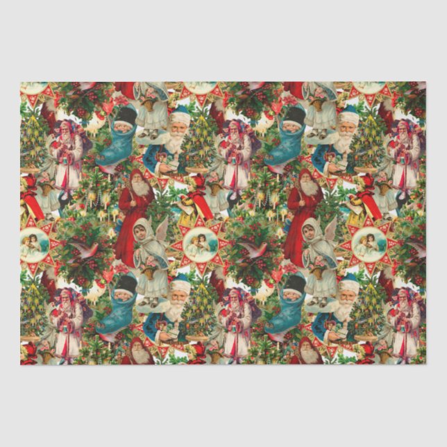 PAPIER MOUSSELINE COLLAGE DE NOËL VICTORIEN (Recto)
