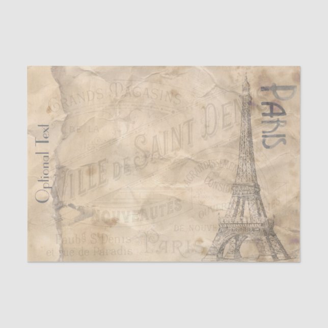 Papier Mousseline Collage de papier de Decoupage Paris (Recto)