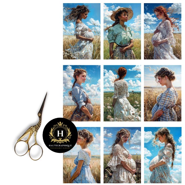 Papier Mousseline Collage decoupage de la maternité de Prairie (Créateur téléchargé)