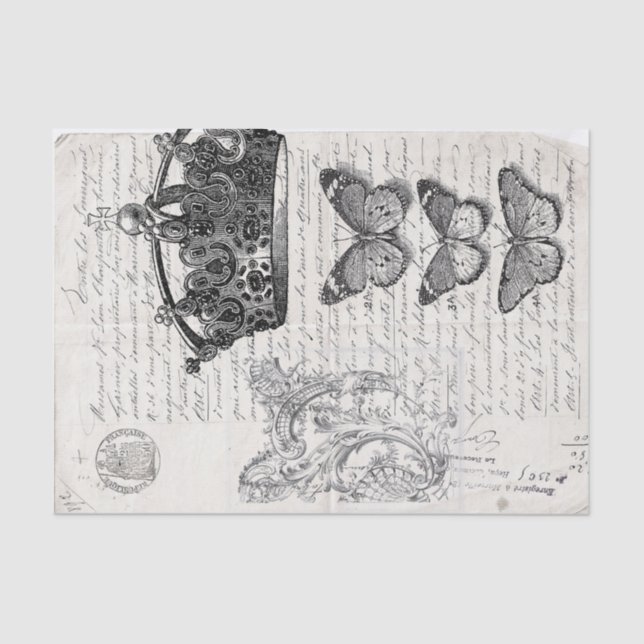 Papier Mousseline Collage d'éphémères (Recto)