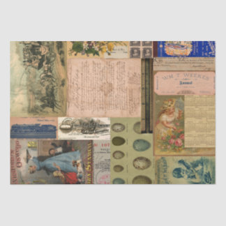 Papier Mousseline Collage publicitaire vintage ShabbyChic Decoupage