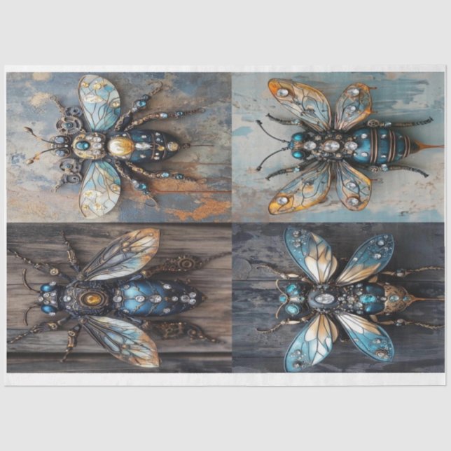 Papier Mousseline Collage Steampunk Buzz (4) par Elsie Lane (Recto)