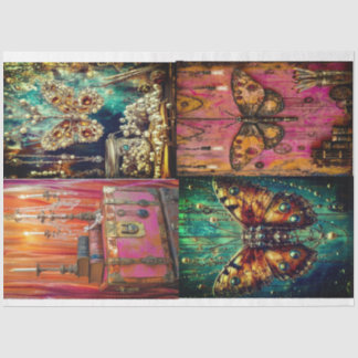 Papier Mousseline Collage Steampunk par Elsie Lane