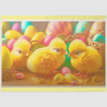 Collection 3 Petits Poussins de Pâques Jaunes