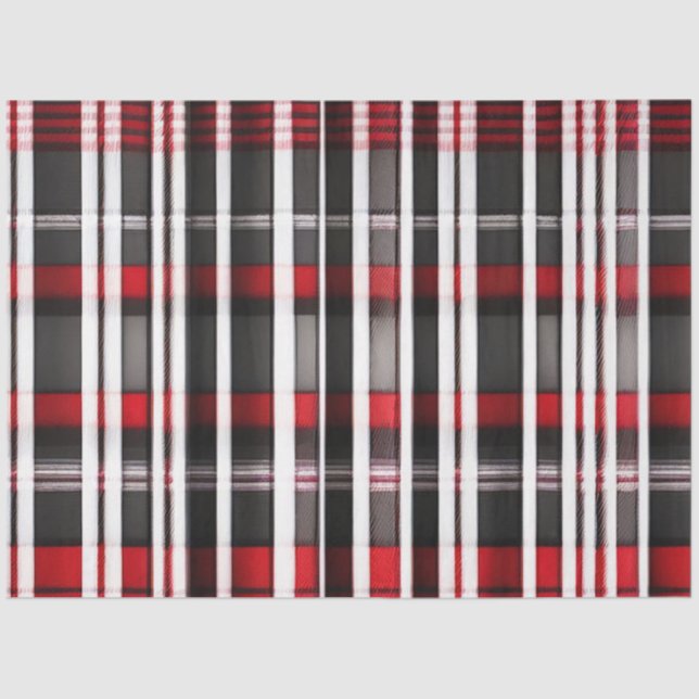 Papier Mousseline Collection Abstraite de plaid rouge (Recto)