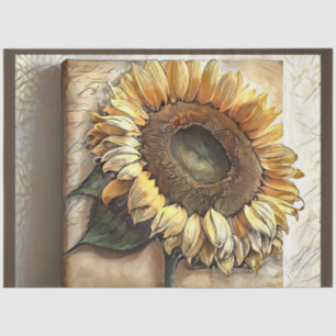 Papier Mousseline Collection d'art moderne vintage Sun Sunflower