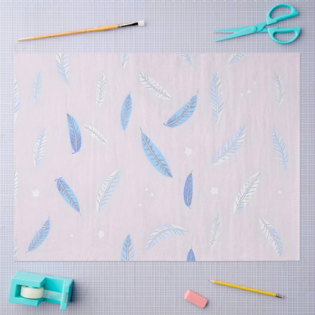 Papier Mousseline Collection de luxe Boho Trendy Feathy (Artisanat)