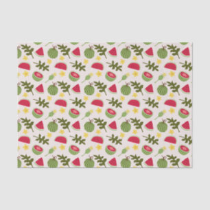Papier Mousseline Collection de Motifs de paniers de fruits - pastèq