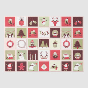 Papier Mousseline Collection Décor de Noël 12 Découpage