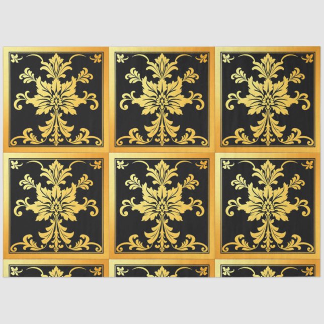 Papier Mousseline Collection florale tendance de luxe (Recto)