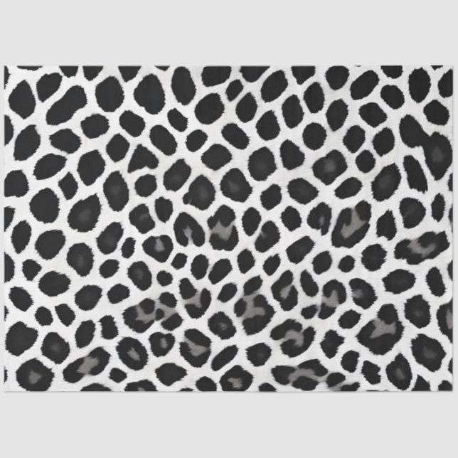 Papier Mousseline Collection Luxe White Leopard Elégante (Recto)