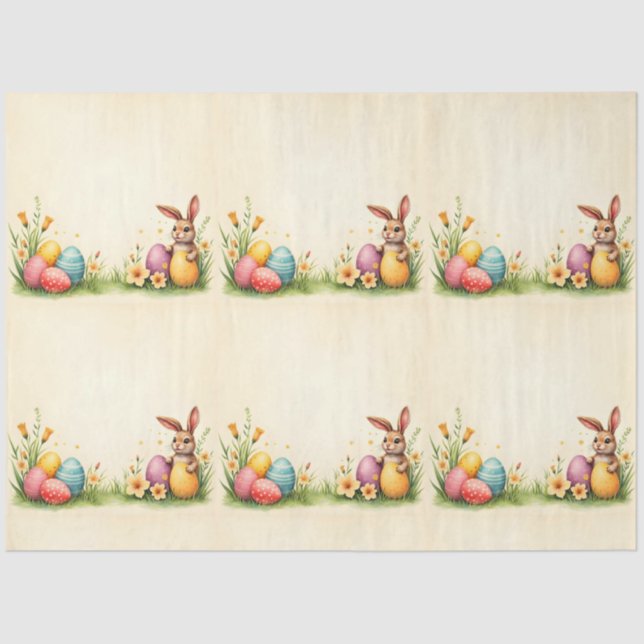 Papier Mousseline Collection populaire de petit lapin de Pâques (Recto)