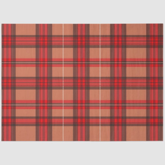 Papier Mousseline Collection Tartan Rouge Traditionnelle Tartan tend (Recto)
