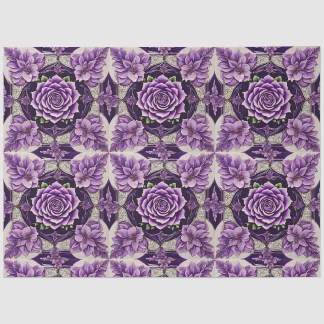 Papier Mousseline Collection tendance Rose violet belle (Recto)