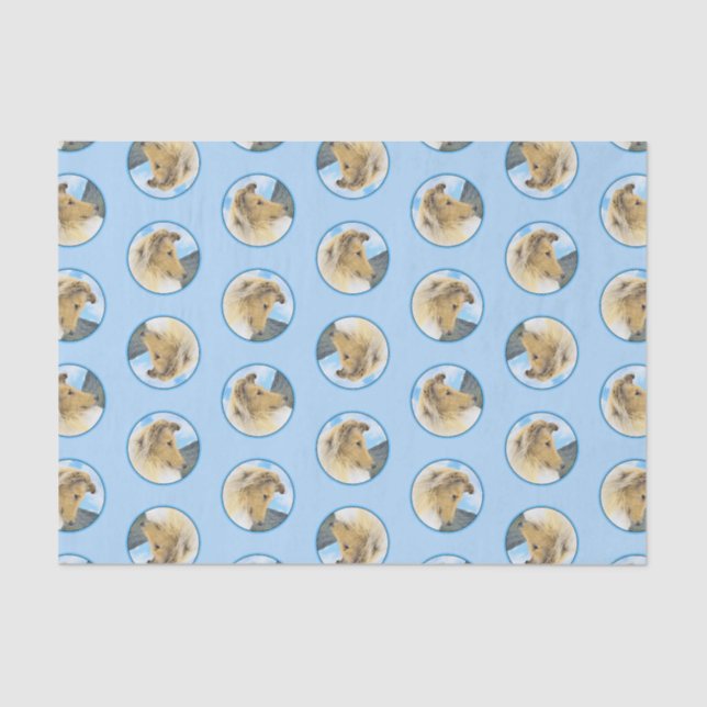 Papier Mousseline Collie Peinture Rough Sable Merle Original Chien A (Recto)