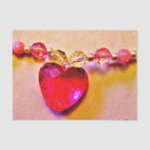 Collier de coeur rose