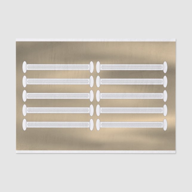 Papier Mousseline Colonnes romaines architecturales Papier de tissus (Recto)