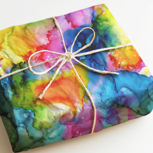 Papier Mousseline Colorful Arc-en-ciel teint Abstrait