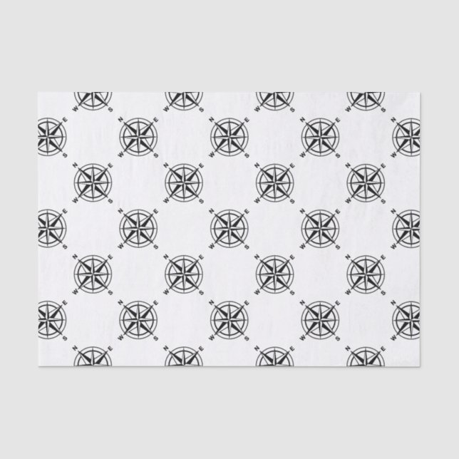 Papier Mousseline Compas nautique (Recto)