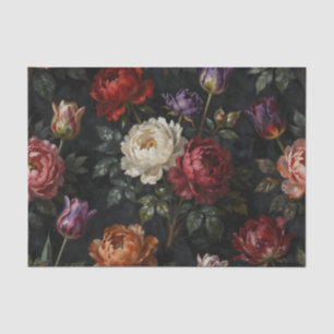Papier Mousseline Composition florale de tulipes et de pivoines Rich