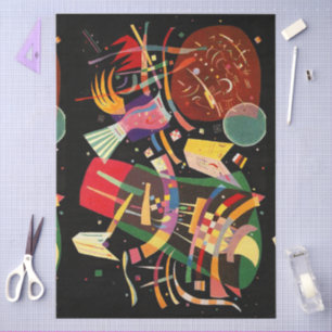Papier Mousseline Composition X Abstraction Biomorphique - Kandinsky