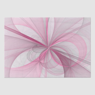 Papier Mousseline Conception Abstraite de fractal rose pâle moderne