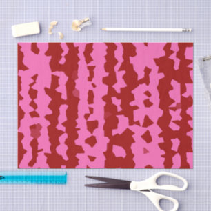 Papier Mousseline Conception Abstraite Irrégulière Rose Marron Rouge