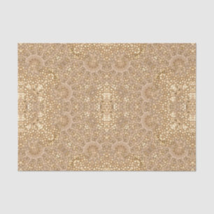 Papier Mousseline Conception baroque d'or fleurie