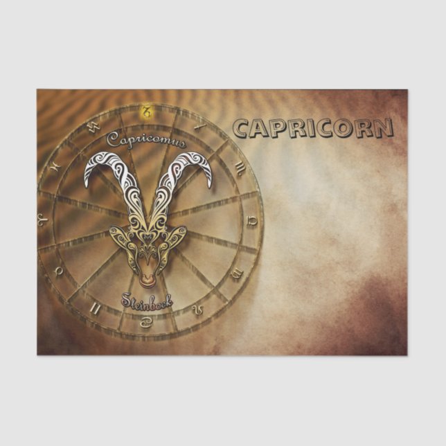 Papier Mousseline Conception d'astrologie de zodiaque de Capricorne (Recto)