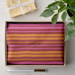 Papier Mousseline Conception de bandes verticales orange rose rouge