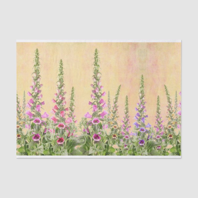 Papier Mousseline Conception de fleurs de digitale (Recto)