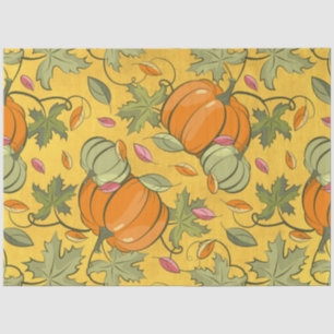 Papier Mousseline Conception de la série Automne citrouilles et feui