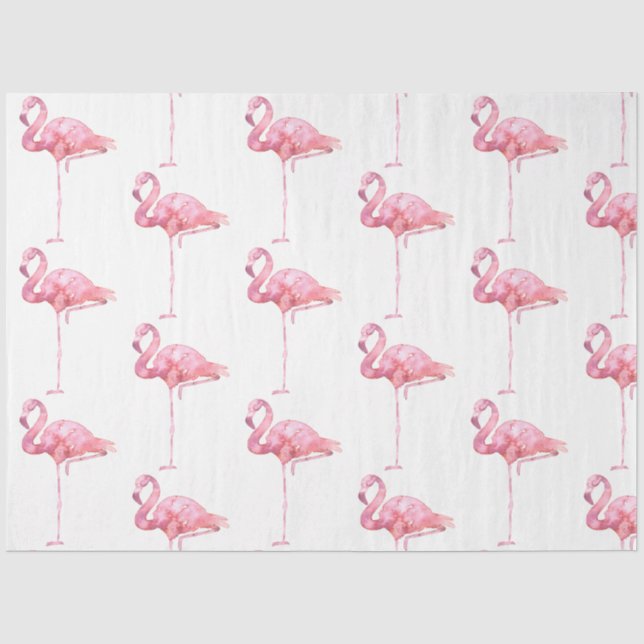 Papier Mousseline Conception de la série de Flamants roses d'appel d (Recto)
