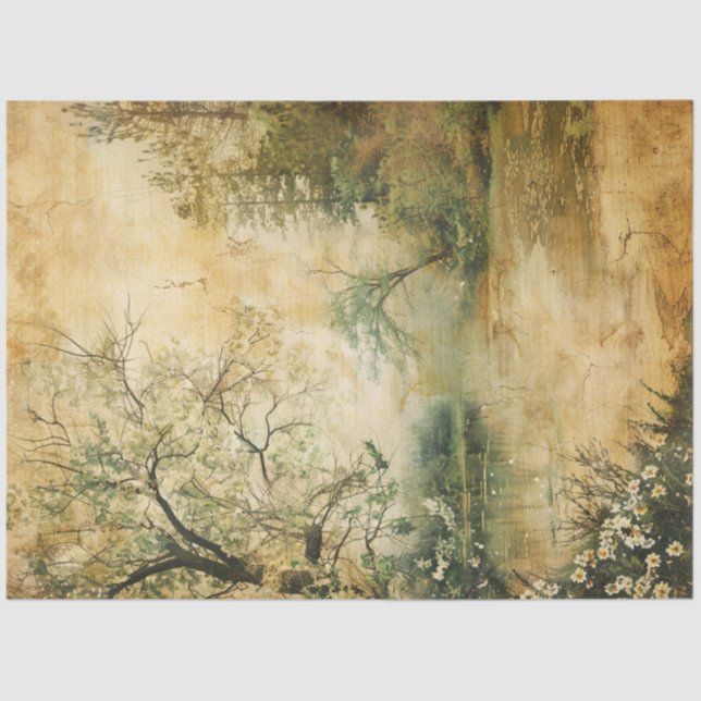 Papier Mousseline Conception de la série Ephemera Spring #3 (Recto)