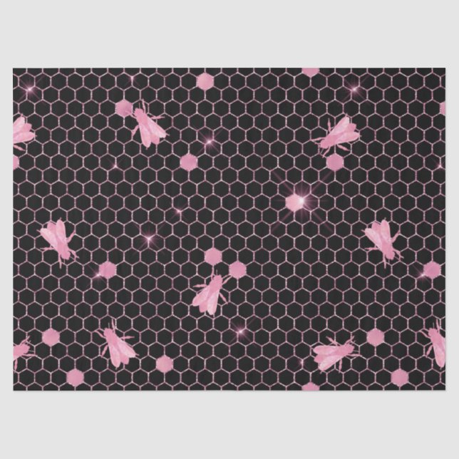 Papier Mousseline Conception de la série Honeycomb Glam rose #10 (Recto)