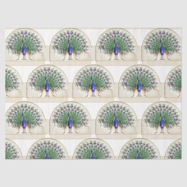 Papier Mousseline Conception de la série Peacock 8 (Recto)