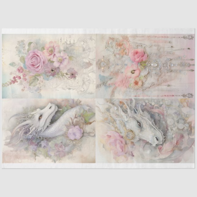 Papier Mousseline Conception de la série Victorian Dragon 9 (Recto)