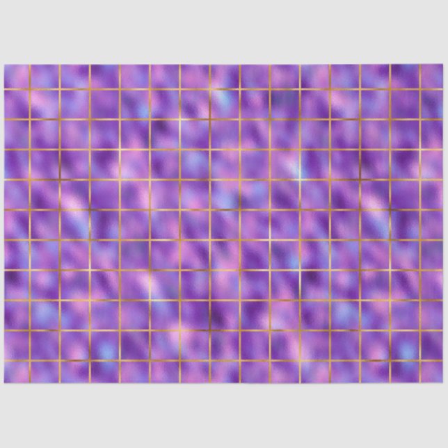 Papier Mousseline Conception de la série violet et or 3 (Recto)