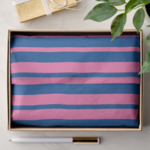 Papier Mousseline Conception de motif rayé stylé rose bleu 