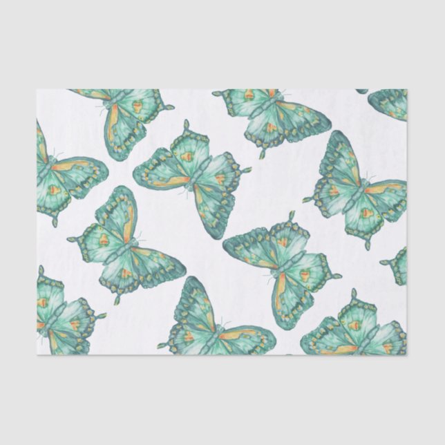 Papier Mousseline Conception de papillon Swallowtail sur papier de t (Recto)