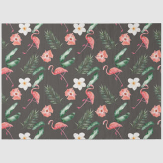 Papier Mousseline Conception de série de Flamants roses tropicaux 18