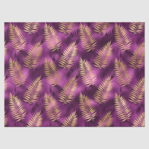 Papier Mousseline Conception de série Leopard violet et or 9