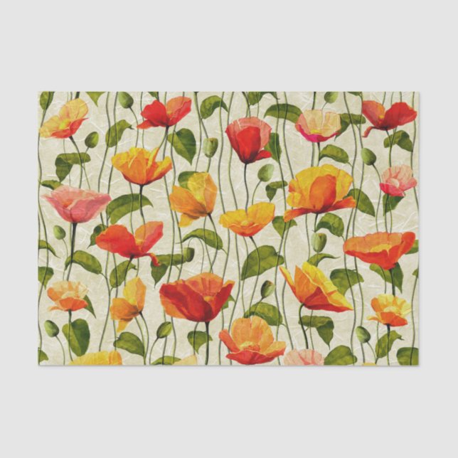 Papier Mousseline Conception des fleurs (Recto)