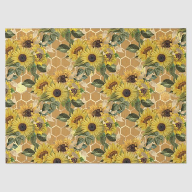 Papier Mousseline Conception des séries tournesol et abeille Deux (Recto)
