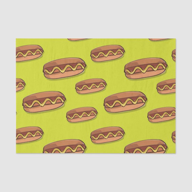Papier Mousseline Conception drôle de nourriture de hot-dog (Recto)